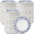 Pratos de papel descartáveis FillTouch 400 Pack 17,8 cm - azul/branco