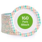 Pratos de papel descartáveis FOCUSLINE de 10 polegadas e 160 unidades Pratos de papel descartáveis FOCUSLINE de 10 polegadas e 160 unidades