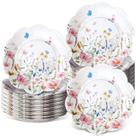 Pratos de papel descartáveis Suttmin Wildflower 17,78 cm 100 unidades