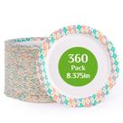 Pratos de papel FOCUSLINE, pacote 360, 21 cm, descartáveis à prova de imersão