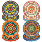 Pratos de papel FoldTier Fiesta Mexican 23 cm 60 unidades Pratos de papel FoldTier Fiesta Mexican 23 cm 60 unidades