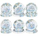 Pratos de papel Funnymoom Elephant Baby Shower 18 cm 60 unidades