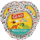 Pratos de papel Glad for Kids Dinosaur, 20 unidades, 8,5 polegadas, pacote com 3