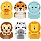 Pratos de papel GOGUOGOFA Jungle Safari Animal Print 7 em 60 unidades Pratos de papel GOGUOGOFA Jungle Safari Animal Print 7 em 60 unidades