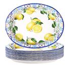 Pratos de papel Grencian Capri Lemon Oval 10x12 50 unidades Pratos de papel Grencian Capri Lemon Oval 10x12 50 unidades