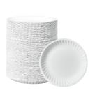 Pratos de papel GUSTO 15 cm (500 unidades), brancos não revestidos, artesanato