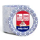 Pratos de papel JOLLY CHEF 21,2 cm (280 unidades), à prova de imersão, à prova de corte Pratos de papel JOLLY CHEF 21,2 cm (280 unidades), à prova de imersão, à prova de corte