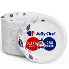 Pratos de papel JOLLY CHEF 280 unidades, 20 cm, à prova de imersão, à prova de corte Pratos de papel JOLLY CHEF 280 unidades, 20 cm, à prova de imersão, à prova de corte