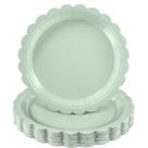 Pratos de papel NatNarr Sage Green 23 cm 30 unidades descartáveis Pratos de papel NatNarr Sage Green 23 cm 30 unidades descartáveis
