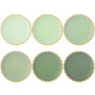 Pratos de papel para festas JASSEWRLY Sage Green recortados 9 polegadas 96 unidades Pratos de papel para festas JASSEWRLY Sage Green recortados 9 polegadas 96 unidades