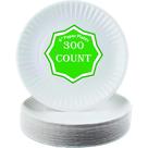 Pratos de papel Perfect Stix brancos de 6 polegadas, pacote com 300 Pratos de papel Perfect Stix brancos de 6 polegadas, pacote com 300