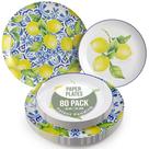 Pratos de papel Trendables Floral 21 cm e 26 cm 80 unidades para 40 convidados
