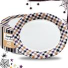 Pratos de papel VEIZEDD, pacote com 40, 25x30 cm, ovais de Halloween