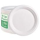 Pratos de papel Vplus 150, pacote de 23 cm, bagaço 100% compostável