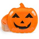 Pratos de papel Whaline Halloween Orange Pumpkin 23 cm 40 unidades