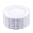 Pratos de plástico Dayammi White 10 polegadas 36 unidades para festas e casamentos