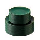 Pratos de plástico descartáveis Bestluck Green Gold 100PCS