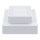 Pratos de plástico descartáveis Goodluck 60 Pack White 9.5 e 6.5 Pratos de plástico descartáveis Goodluck 60 Pack White 9.5 e 6.5