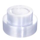 Pratos de plástico FLOWERCAT 100PCS Clear Disposable Party