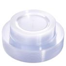 Pratos de plástico FLOWERCAT 60PCS transparentes descartáveis para festas