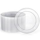 Pratos de plástico FOCUSLINE de 10 polegadas e 90 unidades transparentes para eventos Pratos de plástico FOCUSLINE de 10 polegadas e 90 unidades transparentes para eventos