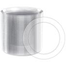 Pratos de plástico FOCUSLINE de 7 polegadas e 100 unidades transparentes para eventos