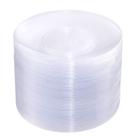 Pratos de plástico Hioasis 100 unidades de 19 cm transparentes para festas descartáveis