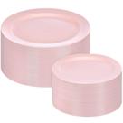 Pratos de plástico Moretoes 200 unidades descartáveis, 25 cm, jantar, 18 cm, sobremesa
