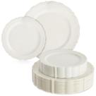 Pratos de plástico Sparkle and Bash 60 Cream para festa Pratos de plástico Sparkle and Bash 60 Cream para festa