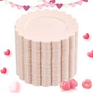 Pratos de plástico SUT 72 unidades, rosa, descartáveis, 19 cm (pacote com 72)