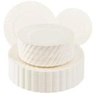 Pratos de plástico U-QE Ivory Scalloped 100 peças para festa