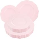 Pratos de plástico WDF Barroque Pink descartáveis 60 unidades