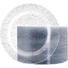Pratos de sobremesa de plástico Liacere Colored Glitter 19 cm 100 unidades
