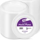 Pratos de sobremesa de plástico Munfix 200 brancos 15cm para microondas