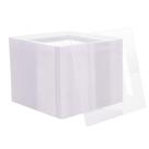 Pratos de sobremesa de plástico N9R 70PCS 16,5 cm quadrados transparentes x70