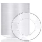 Pratos de sobremesa descartáveis Mimorou Clear Plastic 14 cm (200 unidades)