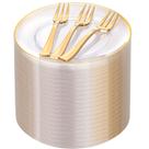 Pratos de sobremesa Festiva Clear Plastic descartáveis 16 cm 200 unidades