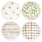 Pratos de sobremesa Lenox 895262 Bayberry Porcelain 4 peças de 21 cm