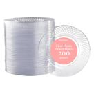 Pratos de sobremesa Prestee 200 Clear descartáveis de 15 cm Heavy Duty