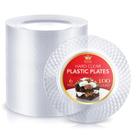 Pratos de sobremesa Stock Your Home Premium de plástico transparente de 15 cm