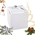 Pratos de sobremesa WDF Christmas Silver Plastic 15 cm, pacote com 100 Pratos de sobremesa WDF Christmas Silver Plastic 15 cm, pacote com 100