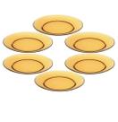 Pratos de vidro Duralex Vermeil, conjunto de 6 a 24 cm