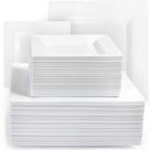Pratos descartáveis Aya's White Square 60ct para o Natal