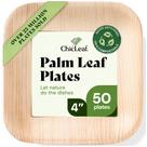 Pratos descartáveis Chic Leaf Compostable Palm Leaf 4", pacote com 50