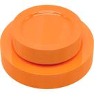 Pratos descartáveis joy akkess Orange 50 unidades com 25 de jantar de 26 cm e 25 de sobremesa de 19 cm