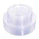 Pratos descartáveis Liacere Clear Plastic 120 peças Pratos descartáveis Liacere Clear Plastic 120 peças