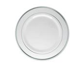Pratos Descartáveis Luxo Refeição Borda Prata-5un