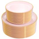 Pratos descartáveis PULOTE Pink Plastic 100PCS para festa