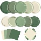 Pratos e guardanapos de papel descartáveis Oigco Sage Green x60 Pratos e guardanapos de papel descartáveis Oigco Sage Green x60