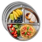 Pratos infantis JUYUANFENGGOU 4 peças 20 cm em aço inoxidável Pratos infantis JUYUANFENGGOU 4 peças 20 cm em aço inoxidável